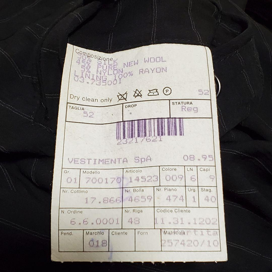 希少✨大きいサイズ ジョルジオアルマーニブラック ストライプ ダブル スーツ