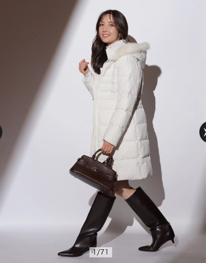 【美品】アプワイザーリッシェ　ウエストマークパフィコート