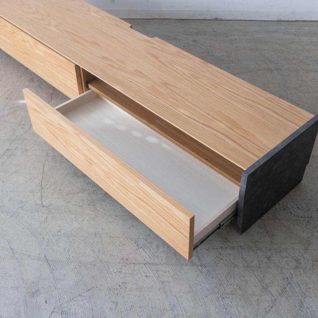 pupupu※プロフィールご一読ください 様　木製テレビ台 引き出し2つ付き