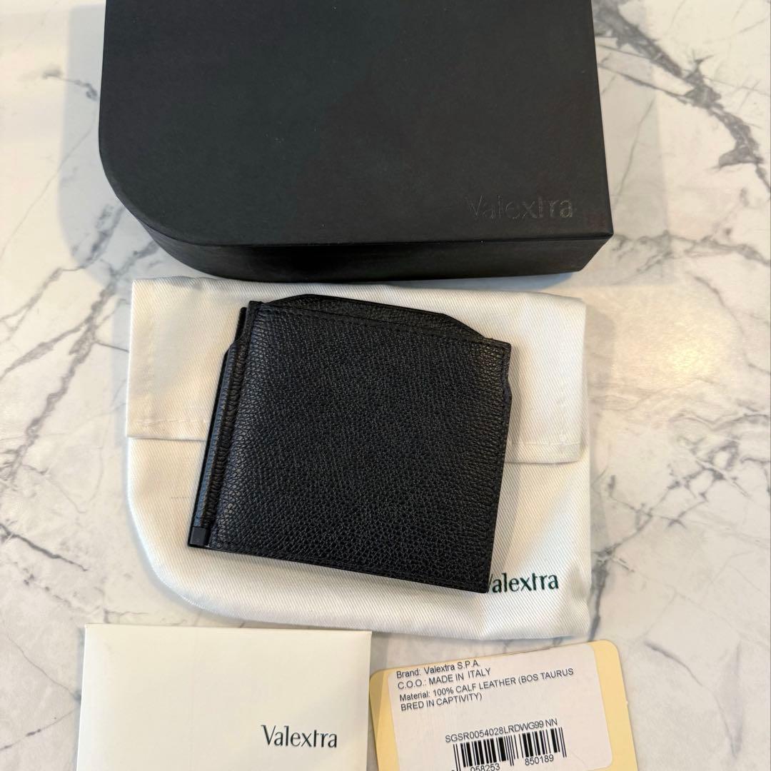 美品 Valextra ヴァレクストラ マネークリップ ケース ミニ財布