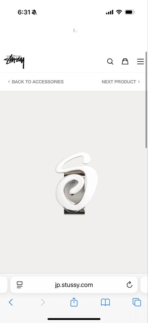 小物 Stussy Honolulu SWIRLY S MONEY CLIP