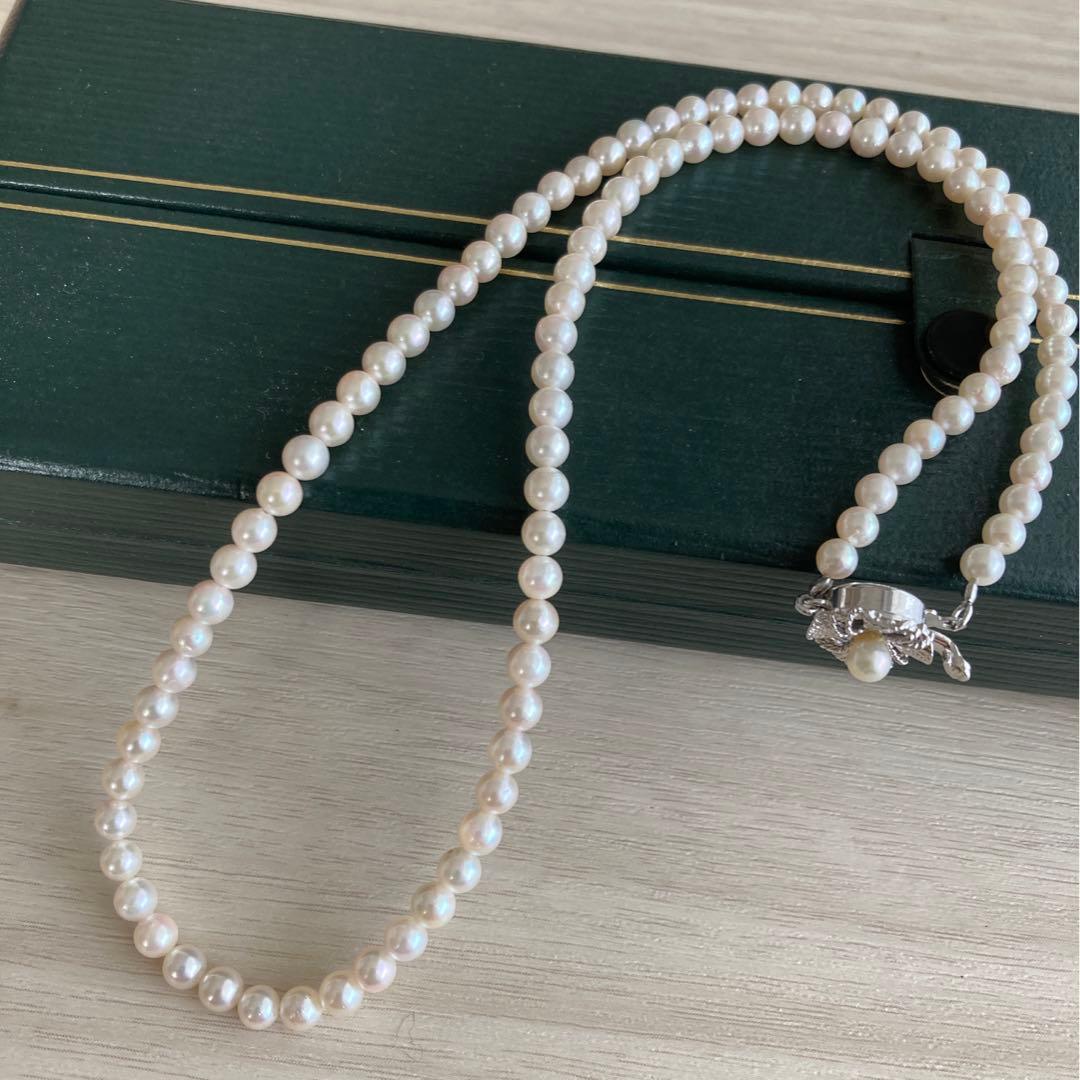 パールネックレス　本真珠　ベビーパール　silver 刻印　アコヤ真珠　冠婚葬祭