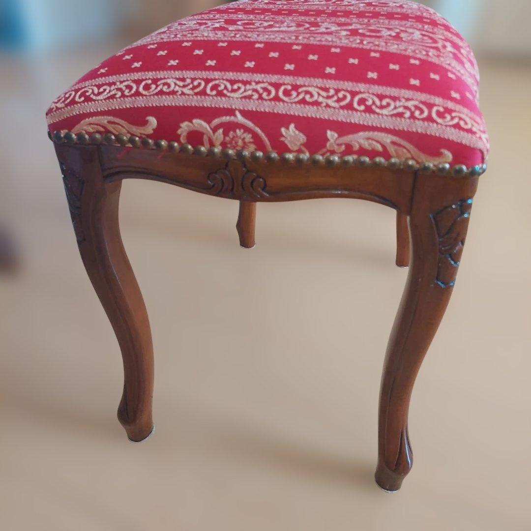 【極美品】木製スツール 花柄 猫脚 ヴィンテージ イタリア製