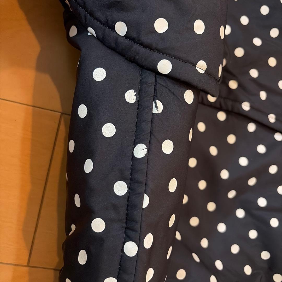 コムコム　コムデギャルソン　中綿コート　ブラック　ドット