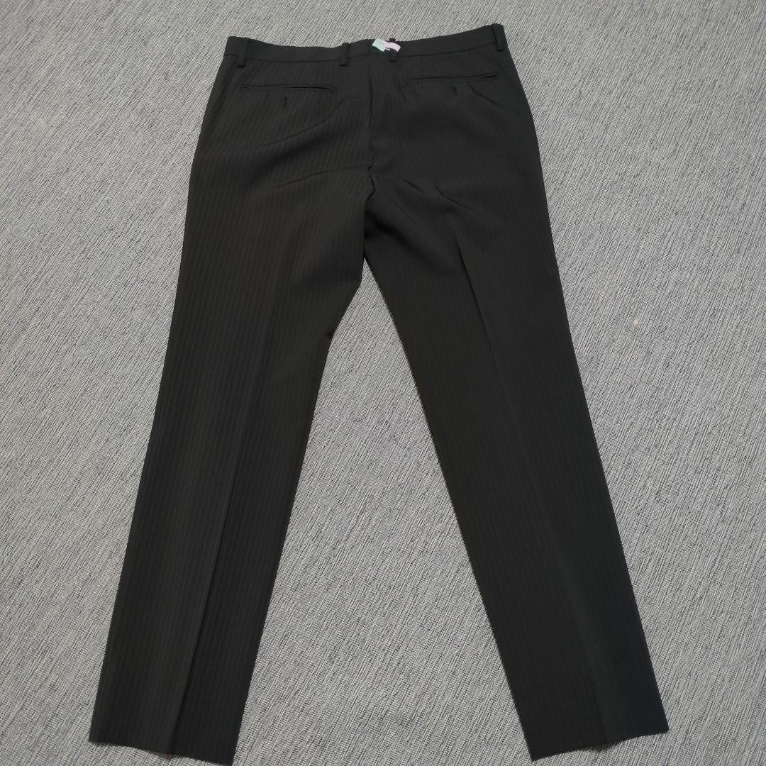 【美品】コムサメン　シングルストライプスーツセットアップ濃紺 サイズLL