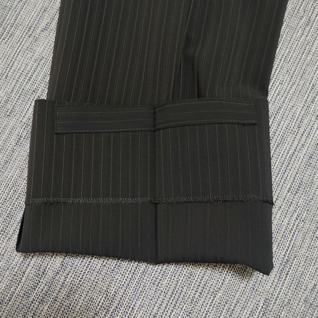 【美品】コムサメン　シングルストライプスーツセットアップ濃紺 サイズLL