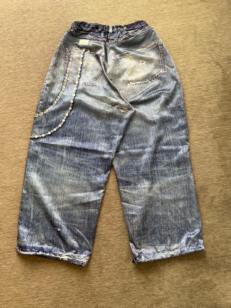 TATA FLASH × DENIM PRINT WIDE PANTS