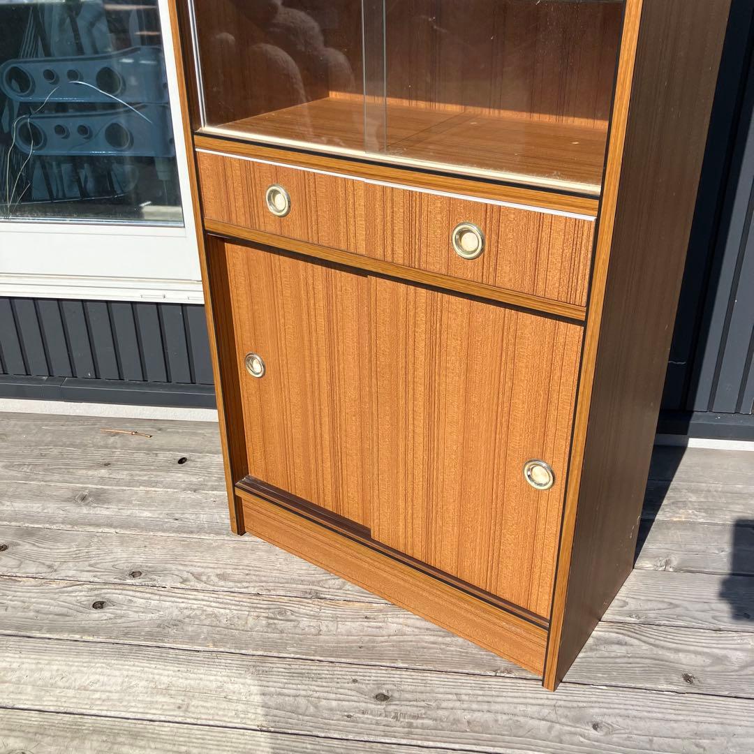 昭和レトロ 古家具 木製 食器棚 カップボード サイドボード 飾り棚