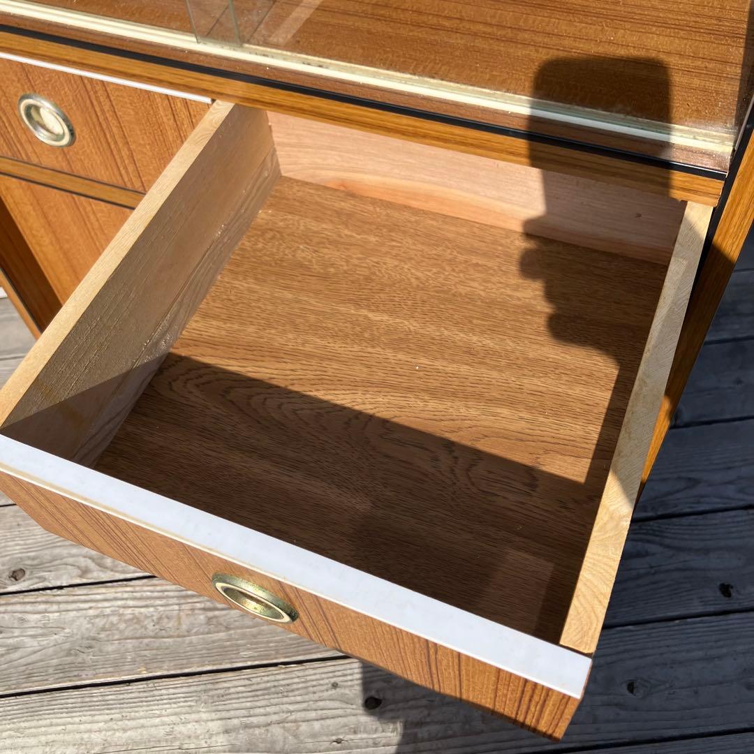 昭和レトロ 古家具 木製 食器棚 カップボード サイドボード 飾り棚