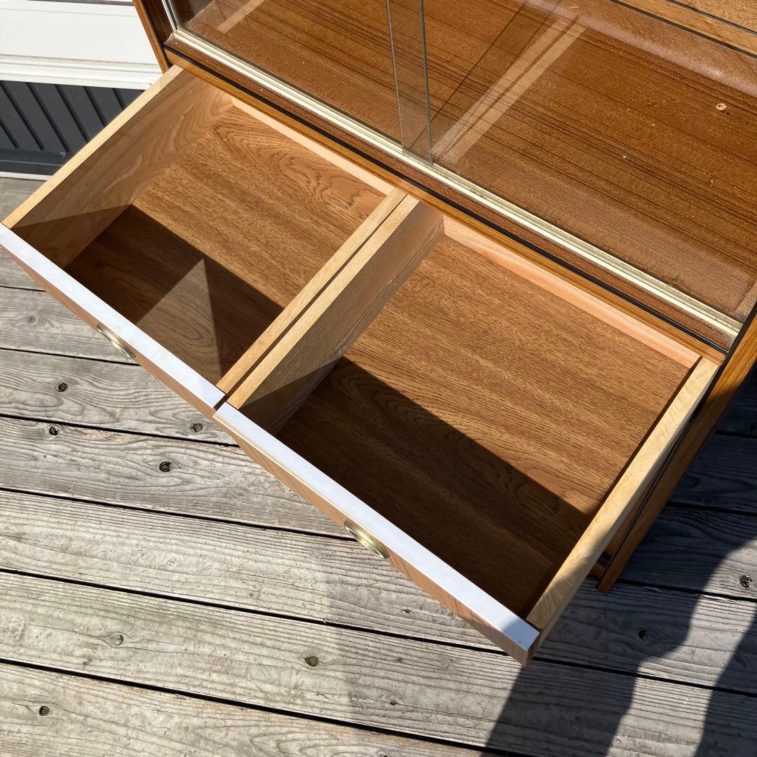 昭和レトロ 古家具 木製 食器棚 カップボード サイドボード 飾り棚