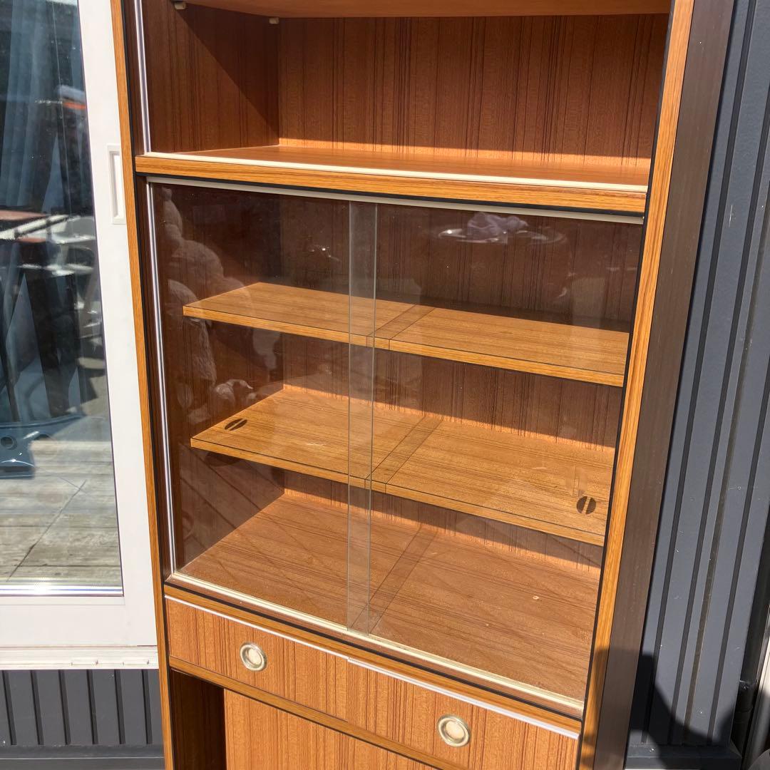 昭和レトロ 古家具 木製 食器棚 カップボード サイドボード 飾り棚