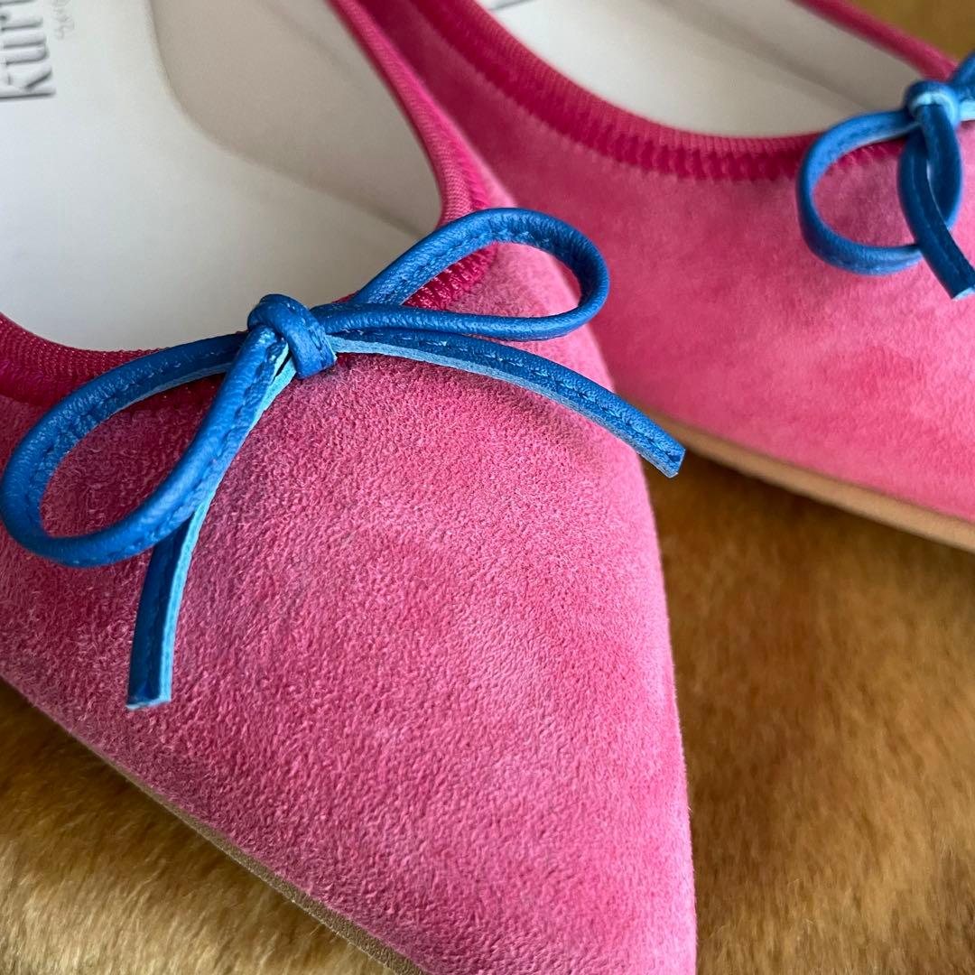 【未使用】Kurun TOKYO ポインテッドトゥ バレエシューズ ピンク