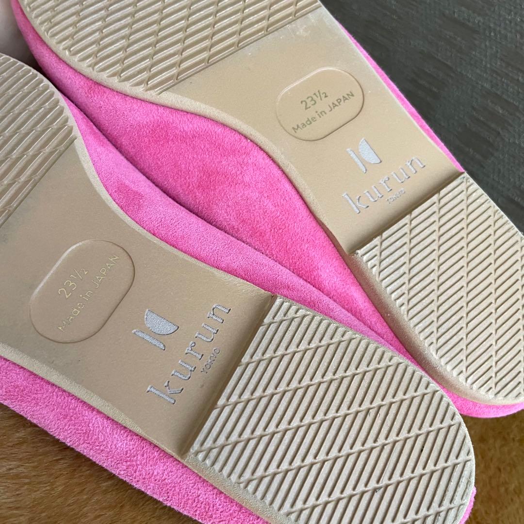 【未使用】Kurun TOKYO ポインテッドトゥ バレエシューズ ピンク