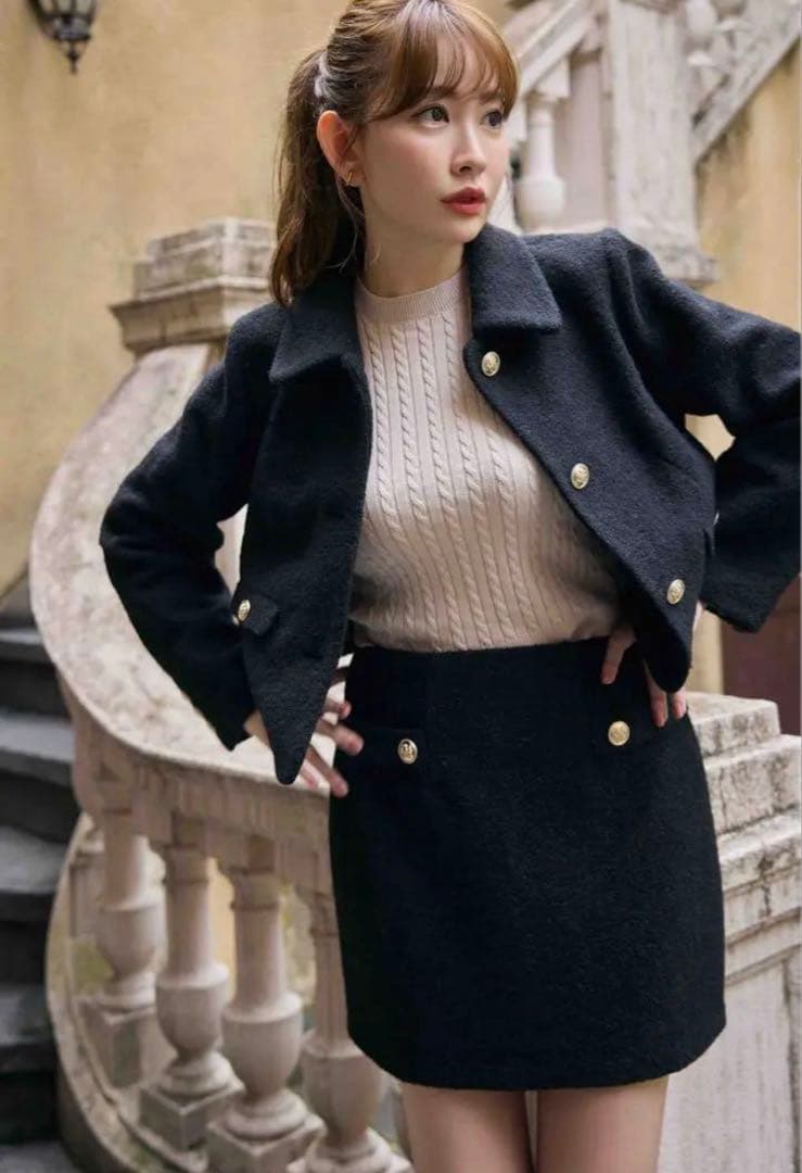 herlipto  Boucle Mini Skirt M 新品