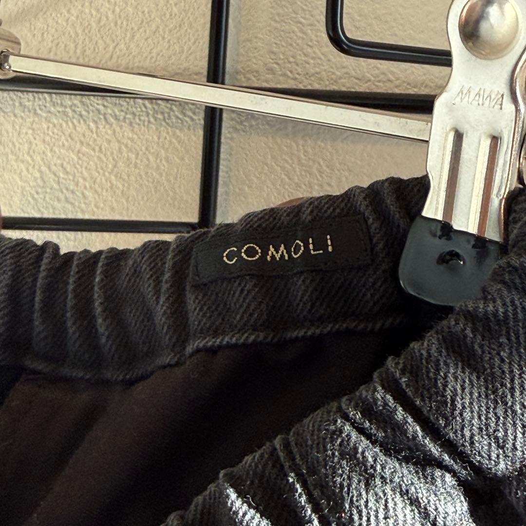 COMOLI BLACK DRILL 6P PANTS ブラック カーゴパンツ