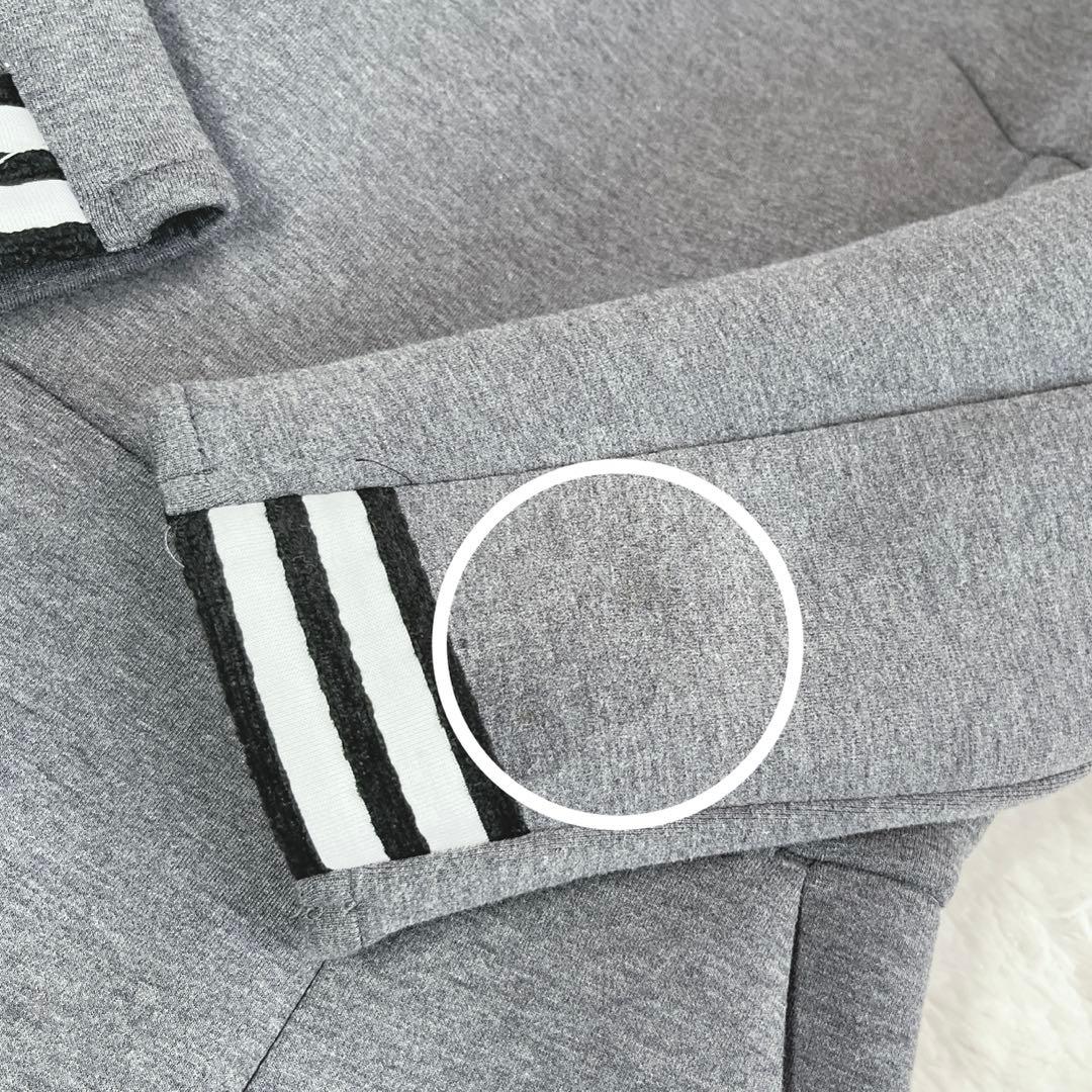 ボーダーズアットバルコニー　肩パール　ラウンドミディワンピース　グレー　36