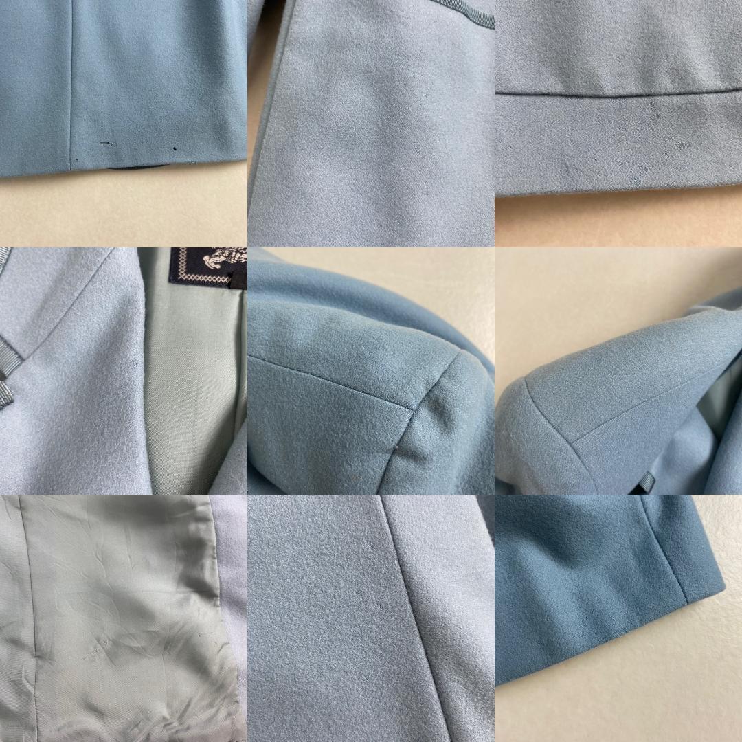 バーバリーズ テーラードジャケット BURBERRY ブレザー 金ボタン 水色