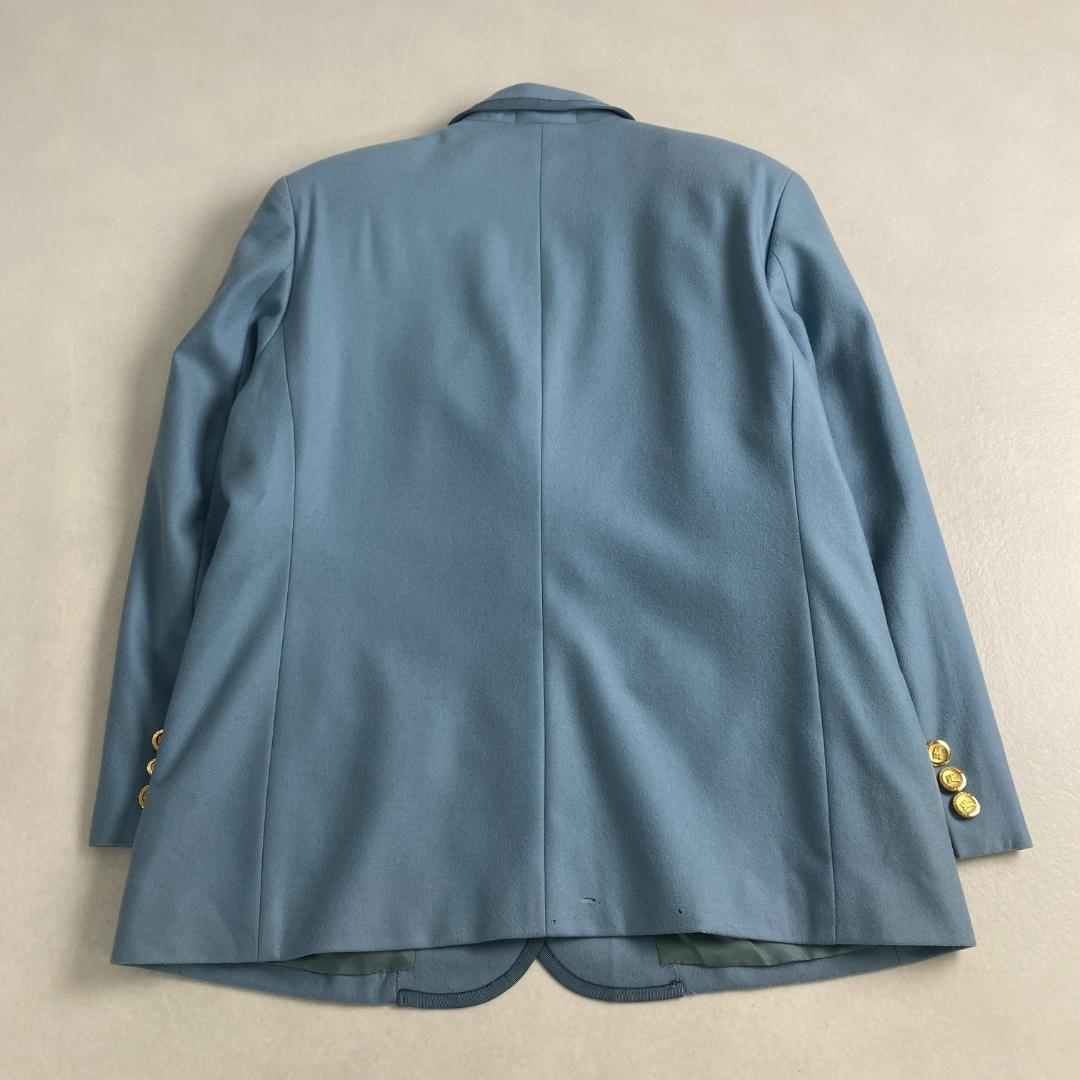 バーバリーズ テーラードジャケット BURBERRY ブレザー 金ボタン 水色
