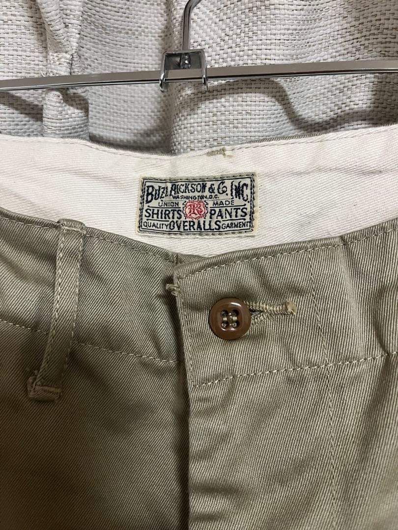 バズリクソンズ　オリジナルスペックチノパン　カーキ　34