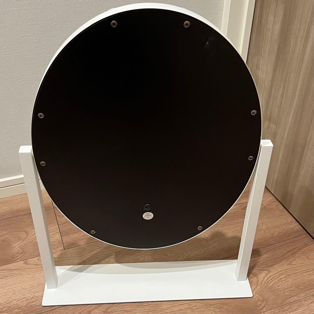 Francfranc フッツェハリウッドミラーラウンドLホワイト【女優ミラー】