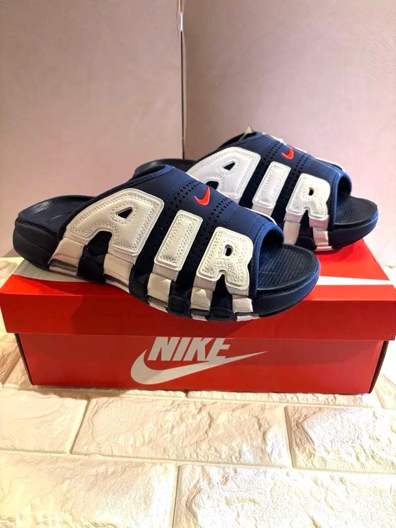 #新品未使用Nike AIR MOREアップテンポスポーツサンダル ネイビー30