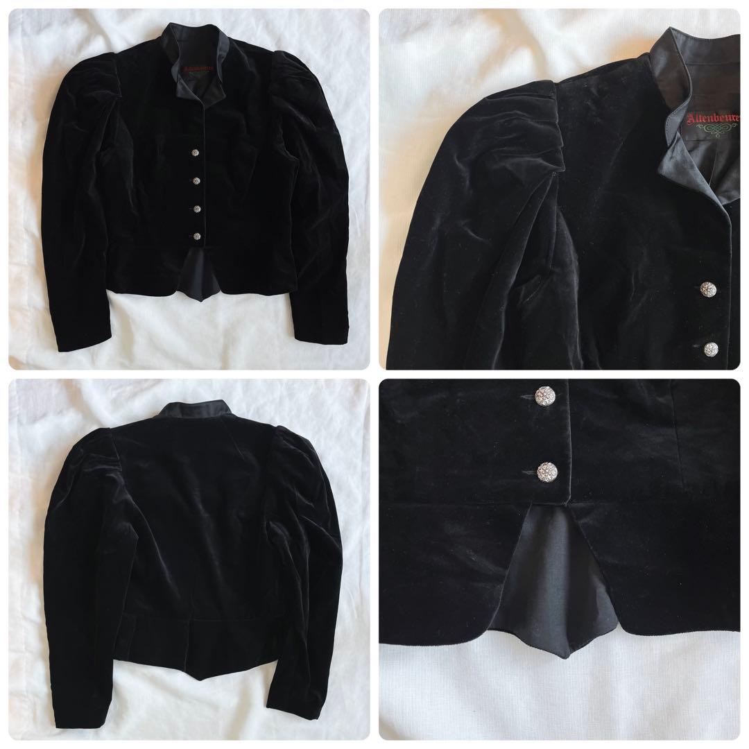 mi ヨーロッパ製ヴィンテージ パフショルダー ベロアチロルジャケット