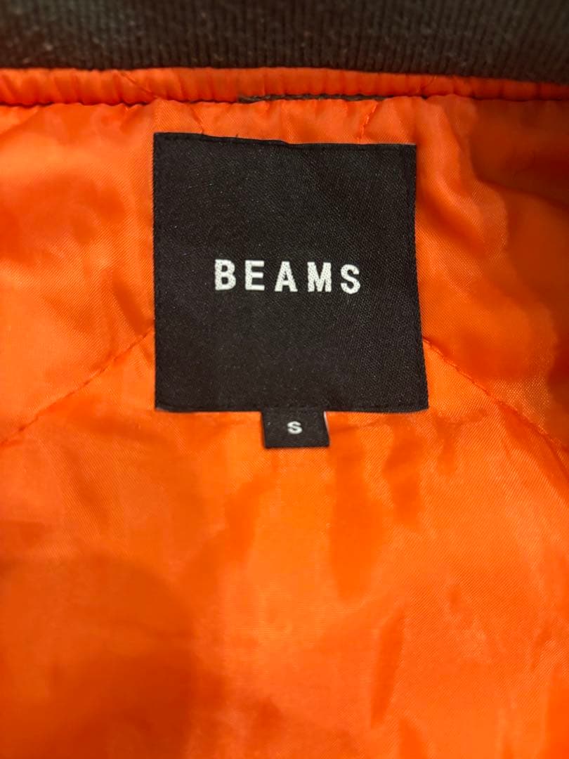 【美品】BEAMS MA-1 フライトジャケット オリーブグリーン　ビームス