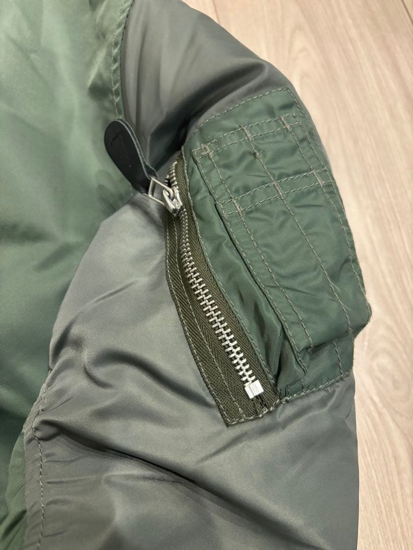 【美品】BEAMS MA-1 フライトジャケット オリーブグリーン　ビームス