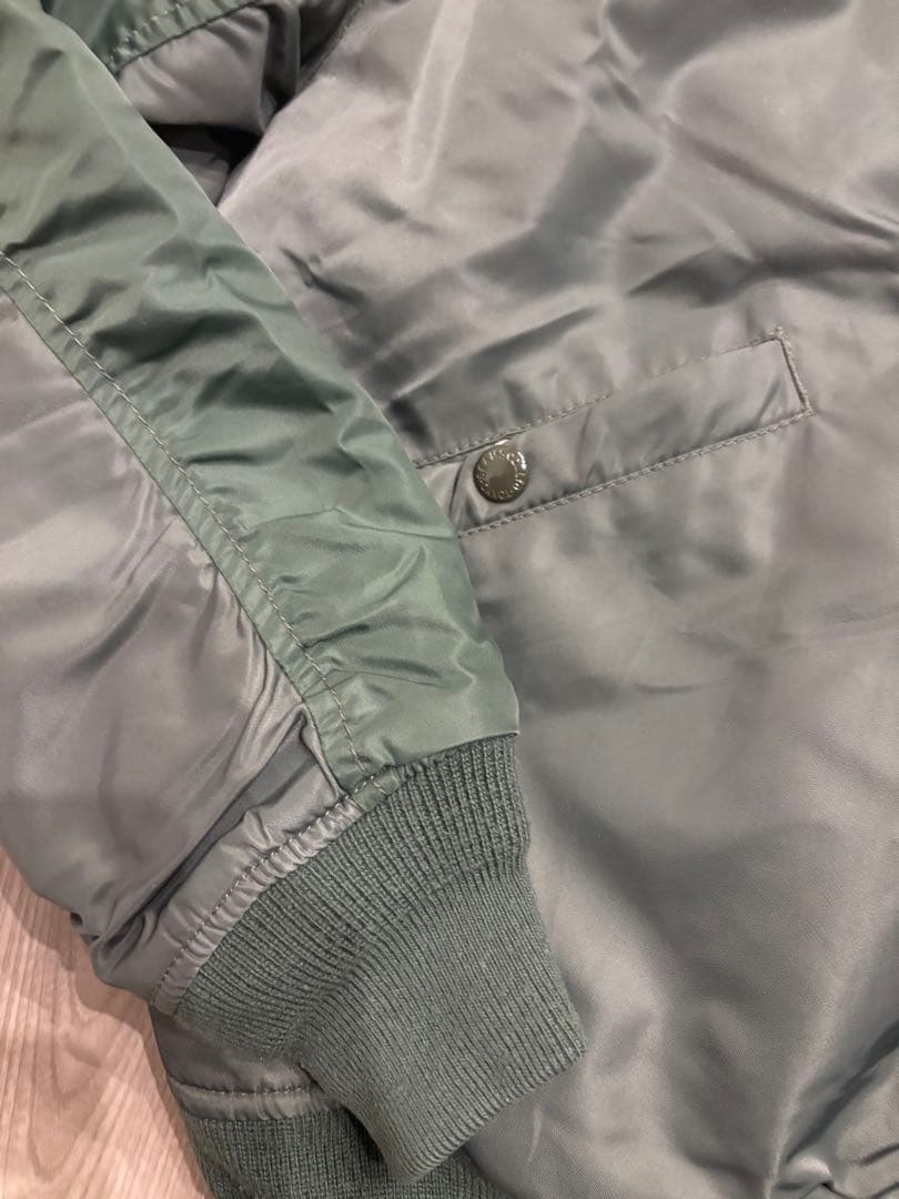 【美品】BEAMS MA-1 フライトジャケット オリーブグリーン　ビームス