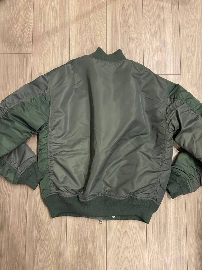 【美品】BEAMS MA-1 フライトジャケット オリーブグリーン　ビームス