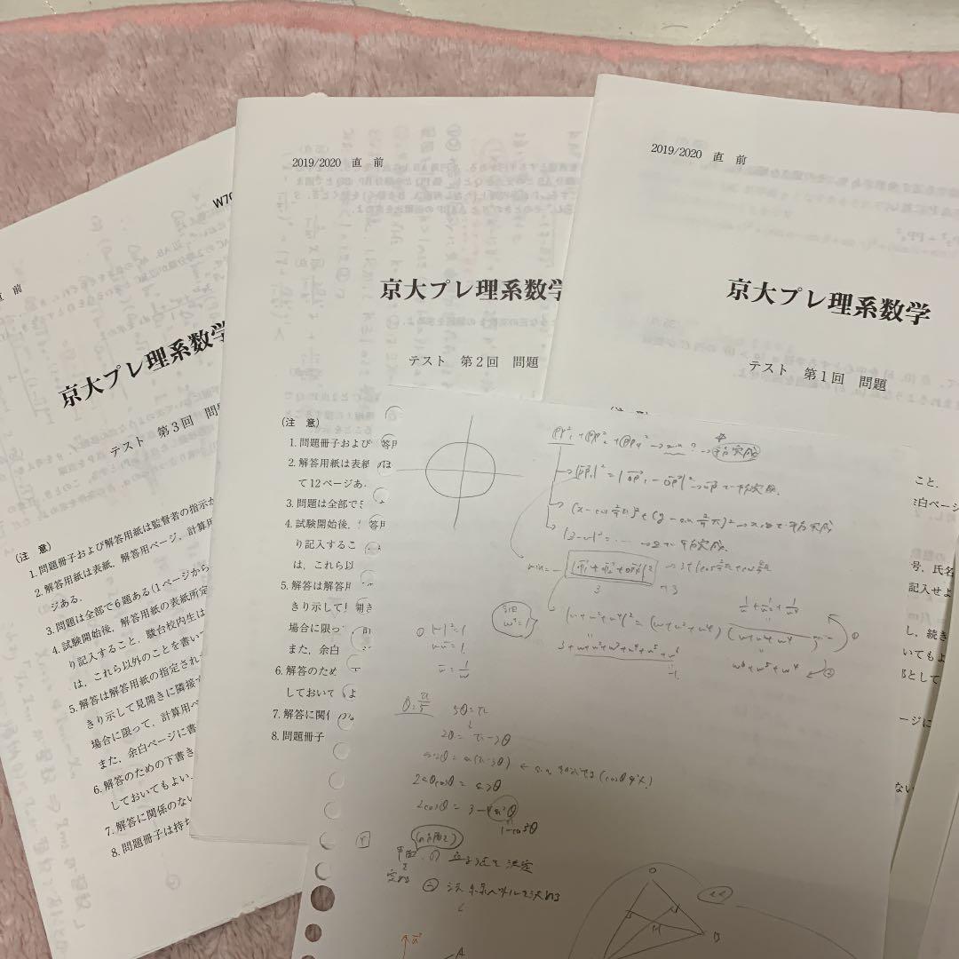 駿台　京大プレ化学　数学　物理　令和2年度