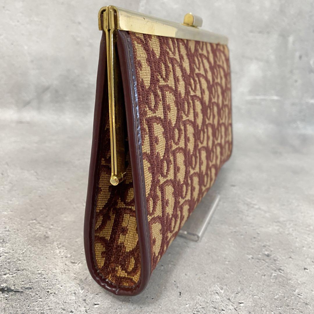 美品 Christian Dior トロッター がま口 クラッチバッグ ポーチ