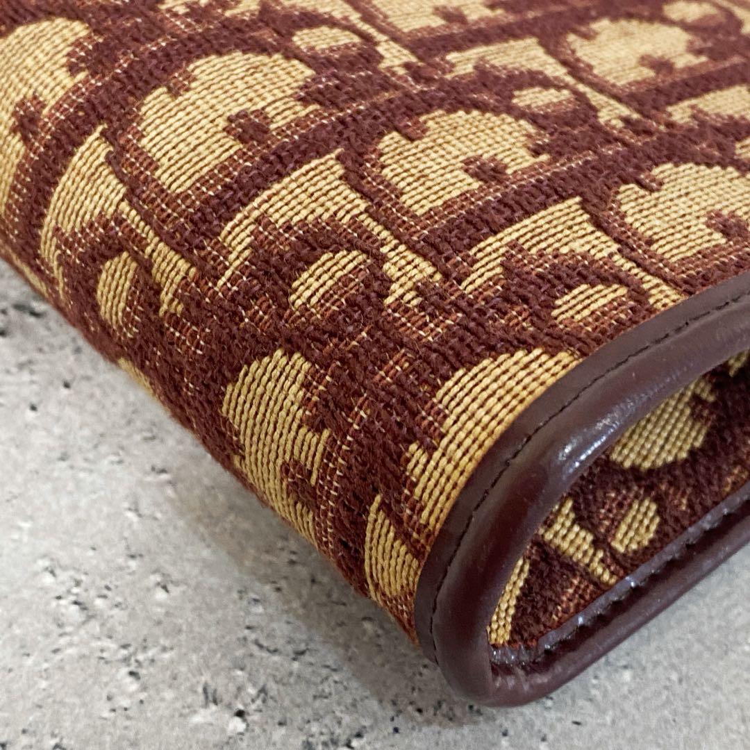 美品 Christian Dior トロッター がま口 クラッチバッグ ポーチ