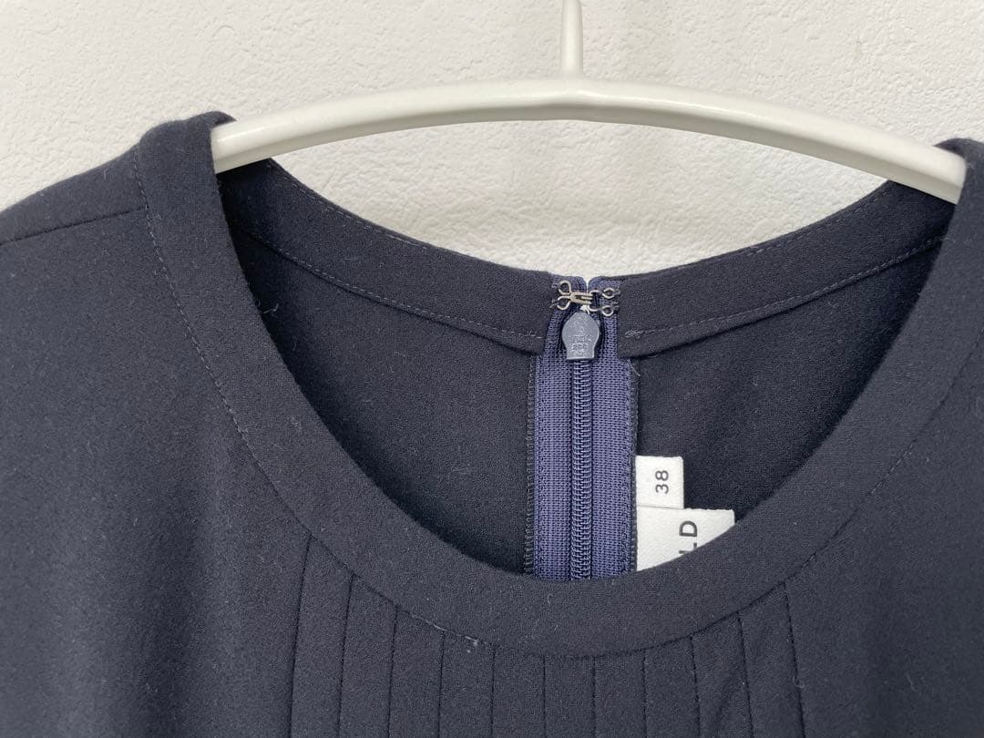 ENFOLD エンフォルド オールインワン サロペット ネイビー 紺 リボン