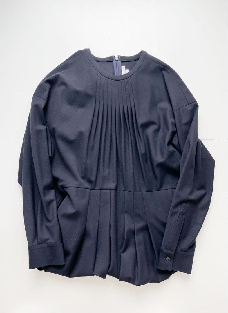 ENFOLD エンフォルド オールインワン サロペット ネイビー 紺 リボン