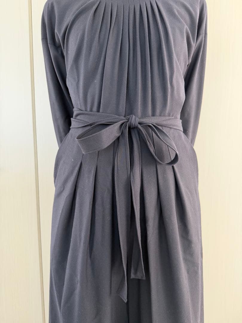 ENFOLD エンフォルド オールインワン サロペット ネイビー 紺 リボン