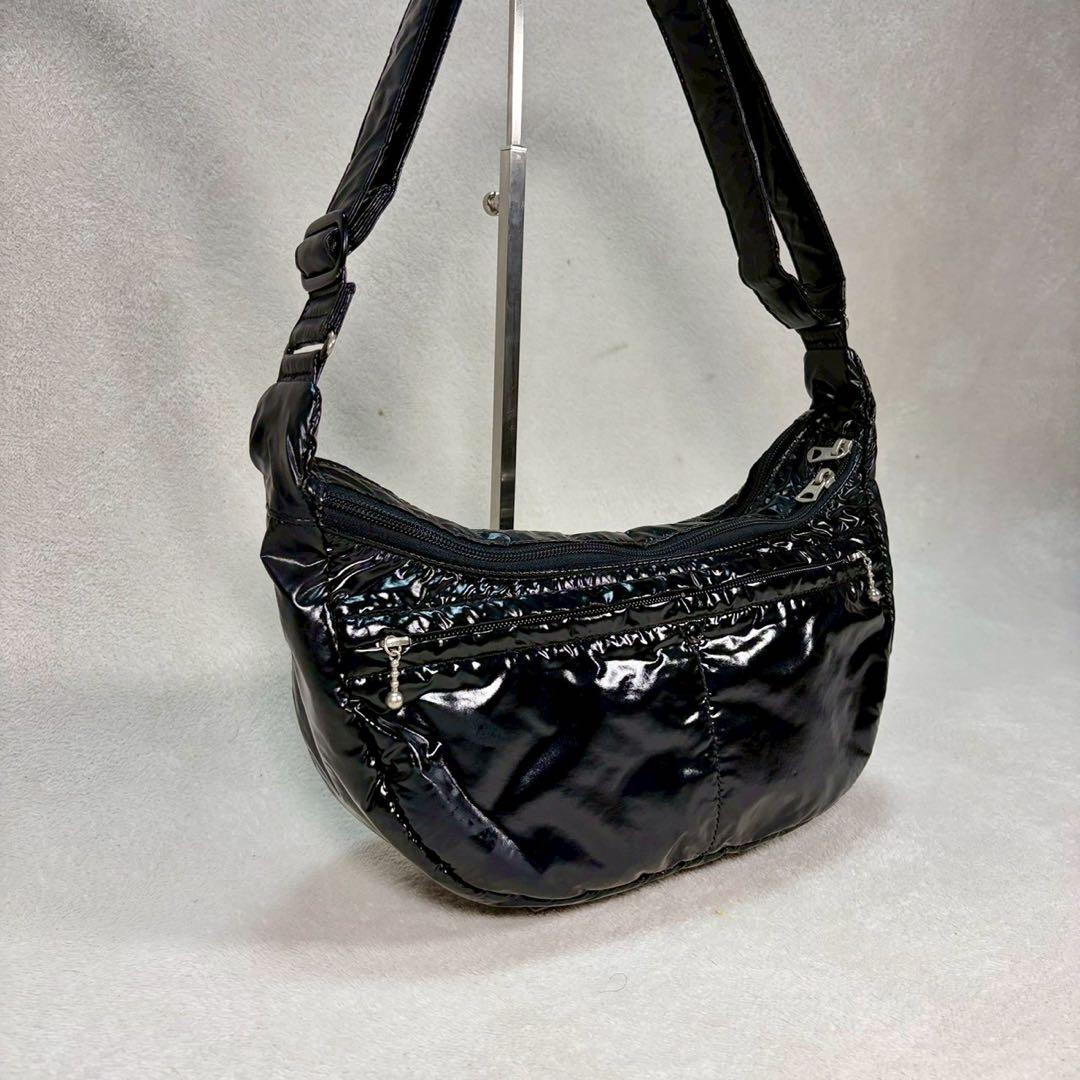 【美品✨】廃盤ポーターガール ボンボン ショルダーバッグ ハーフムーン　ナイロン