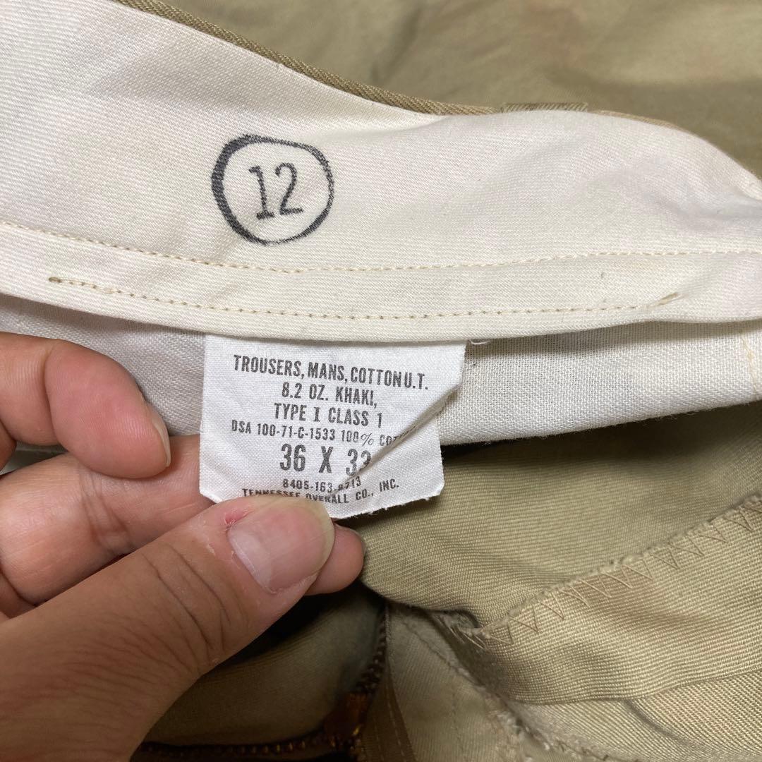 71s VINTAGE US ARMY コットンチノ トラウザース