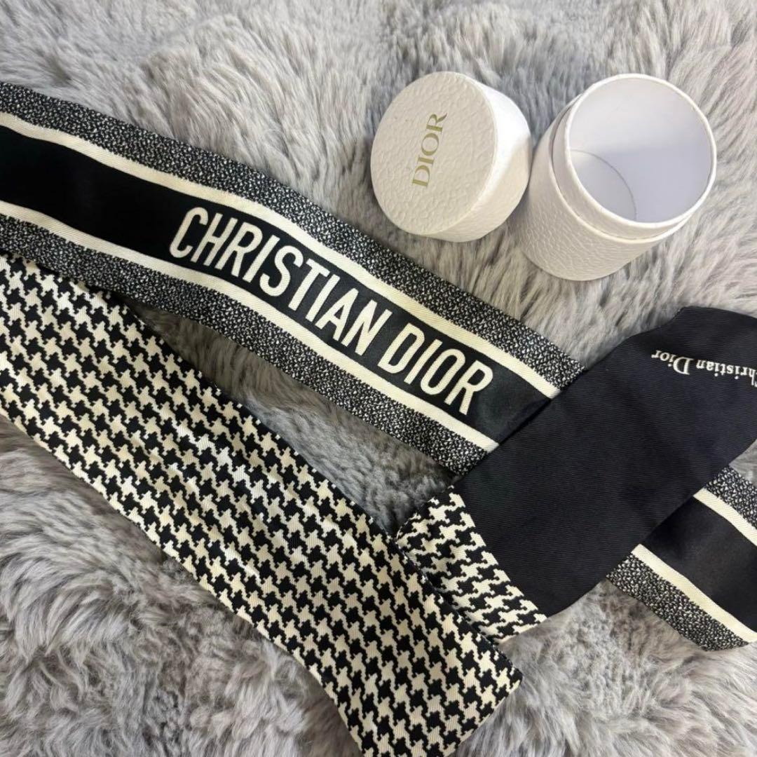 Christian Dior ミッツァ 千鳥格子 ブラック