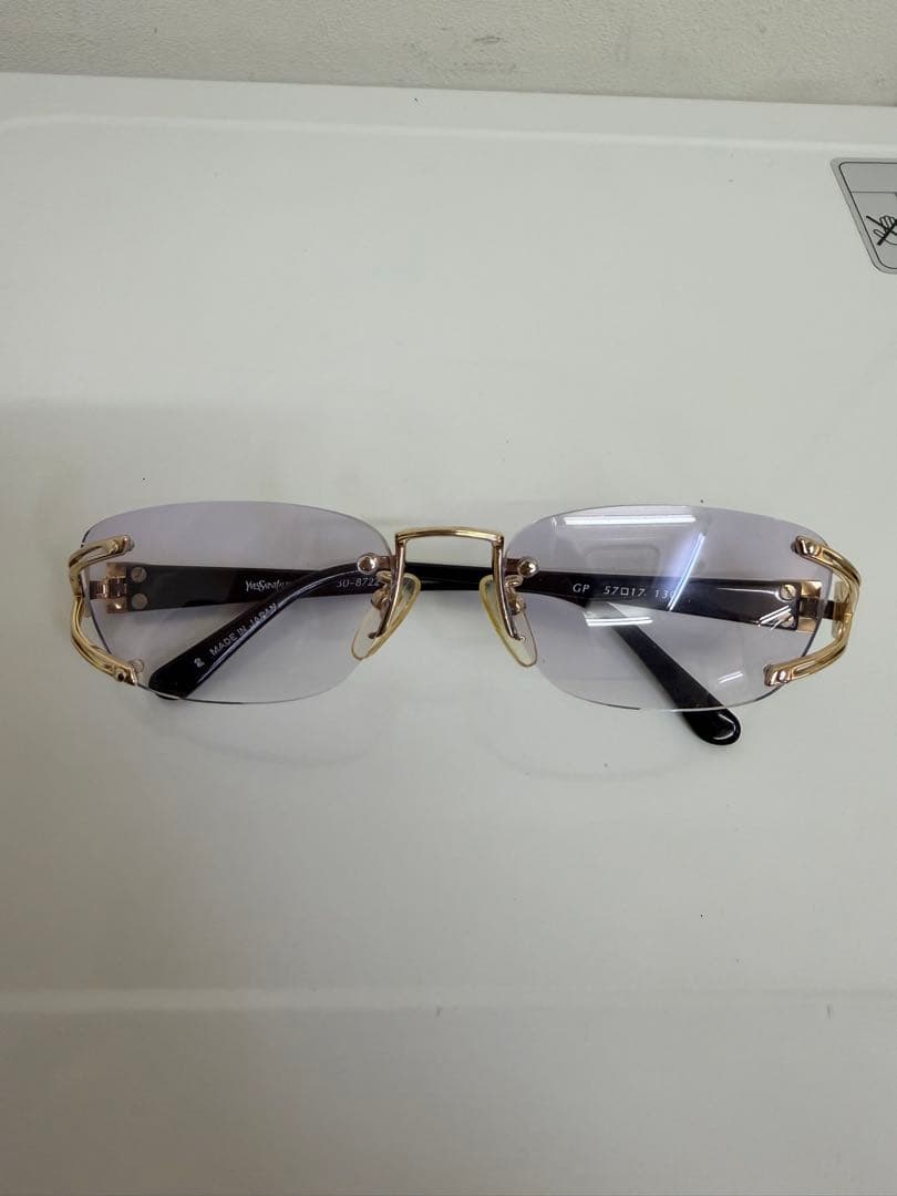 イブサンローラン サングラス ドなし パープル 54□17 度なし　メガネ