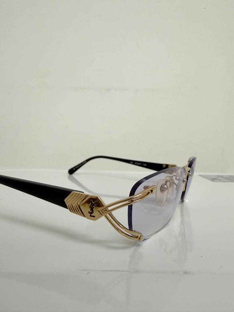 イブサンローラン サングラス ドなし パープル 54□17 度なし　メガネ