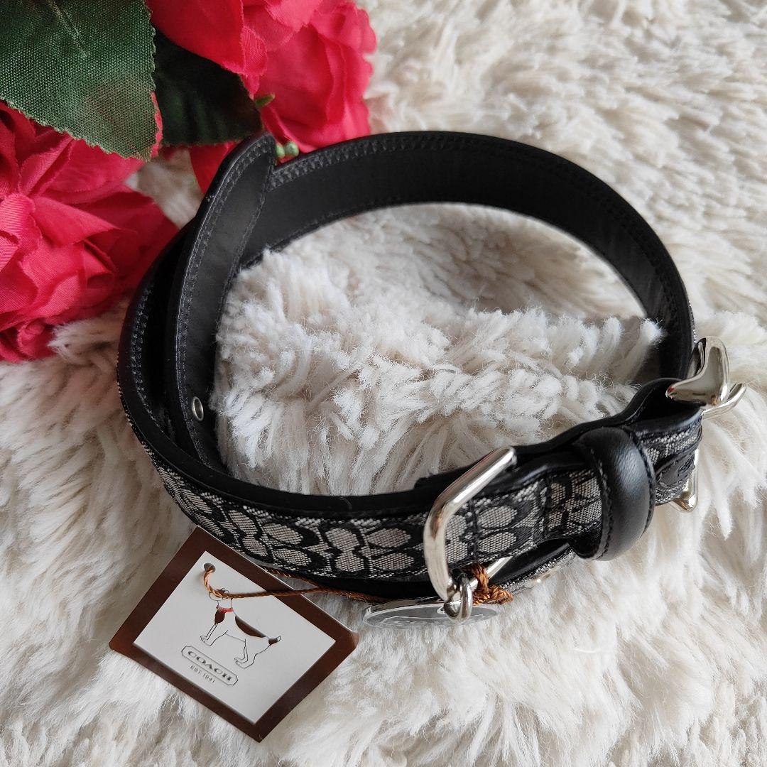 新品　コーチ　COACH　犬　首輪　中型犬　大型犬　ラージサイズ　シグネチャー