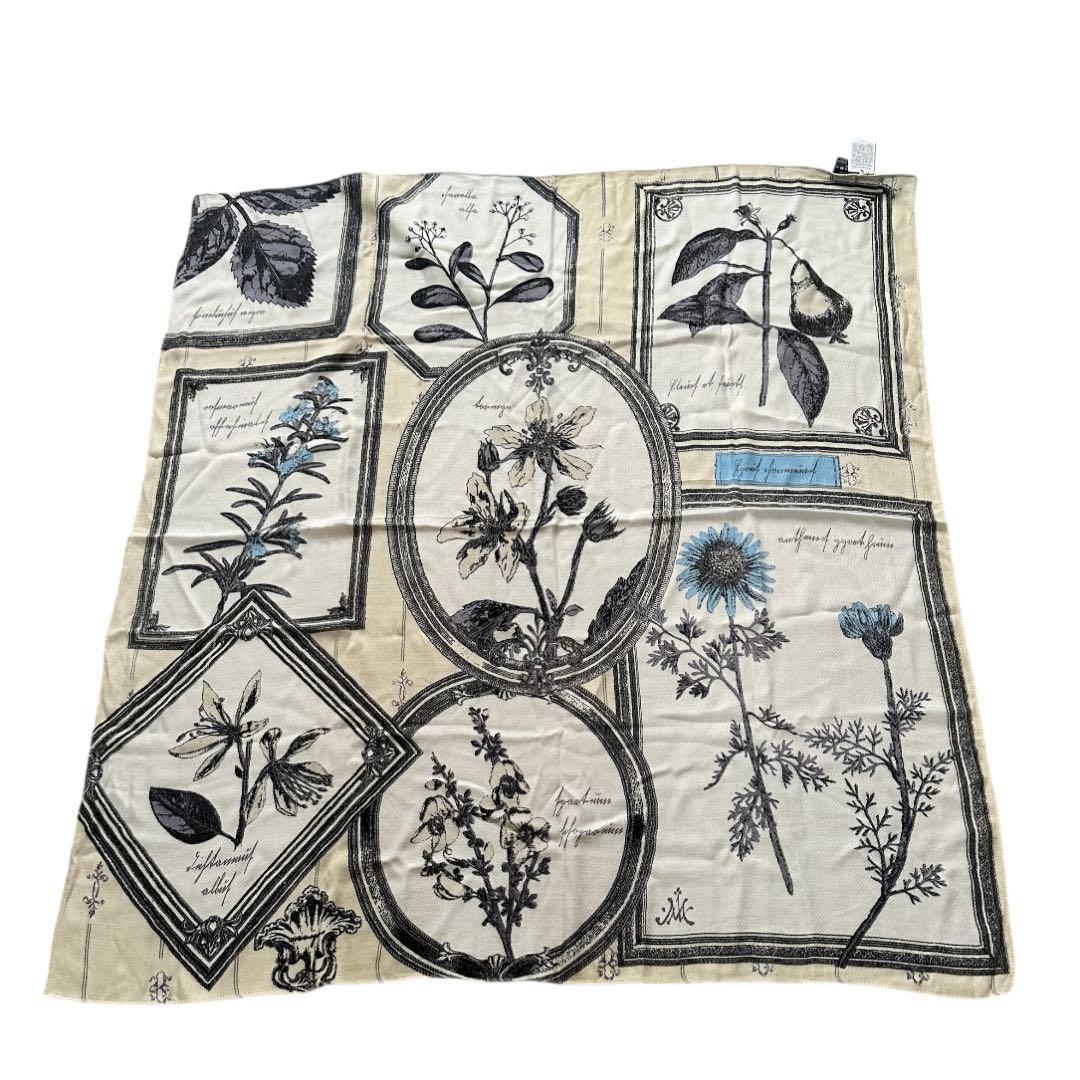 manipuri マニプリ　ウールシルクストール　ヘリンボーン織