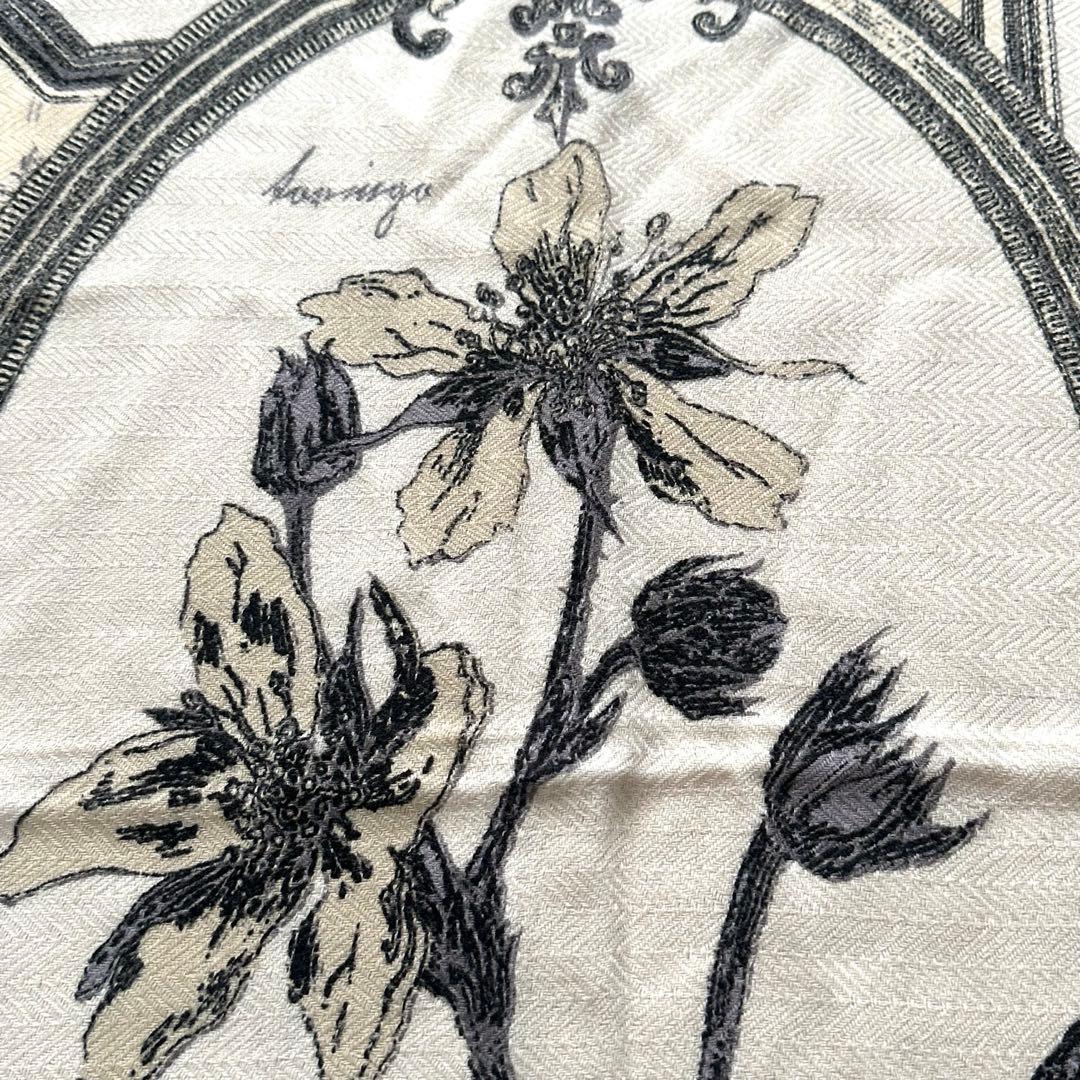 manipuri マニプリ　ウールシルクストール　ヘリンボーン織