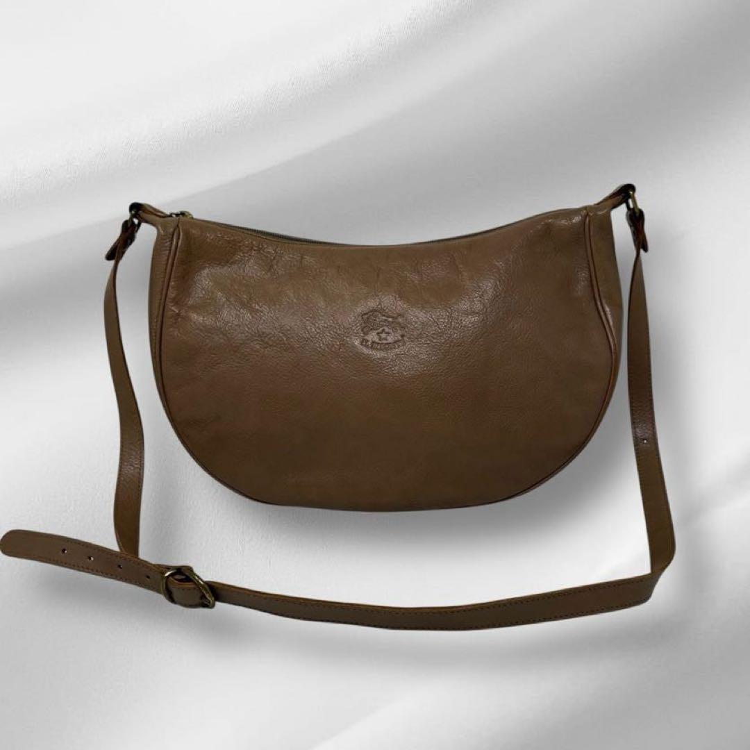 【美品】 イルビゾンテ ショルダーバッグ レザー 保存袋付き