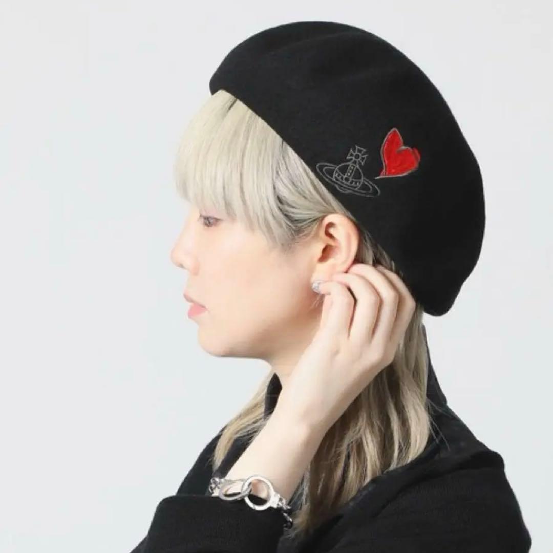 Vivienne Westwood ハート刺繍ベレー帽