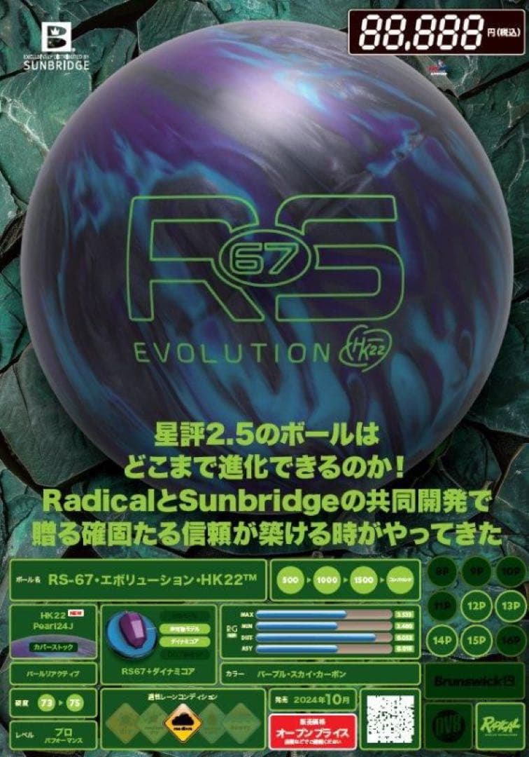 【新品未使用】RS67エボリューション15p