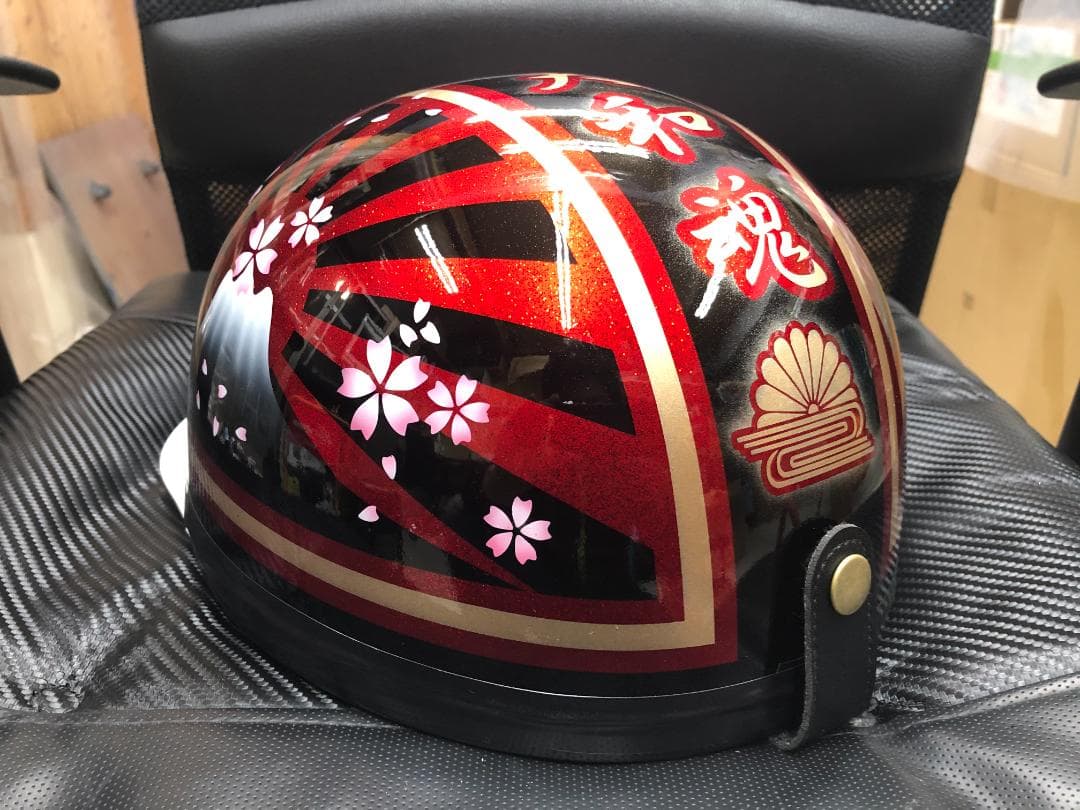 コルク半　カスタム　富士日章　三つボタン　黒赤　桜　高級クリヤ送料無料