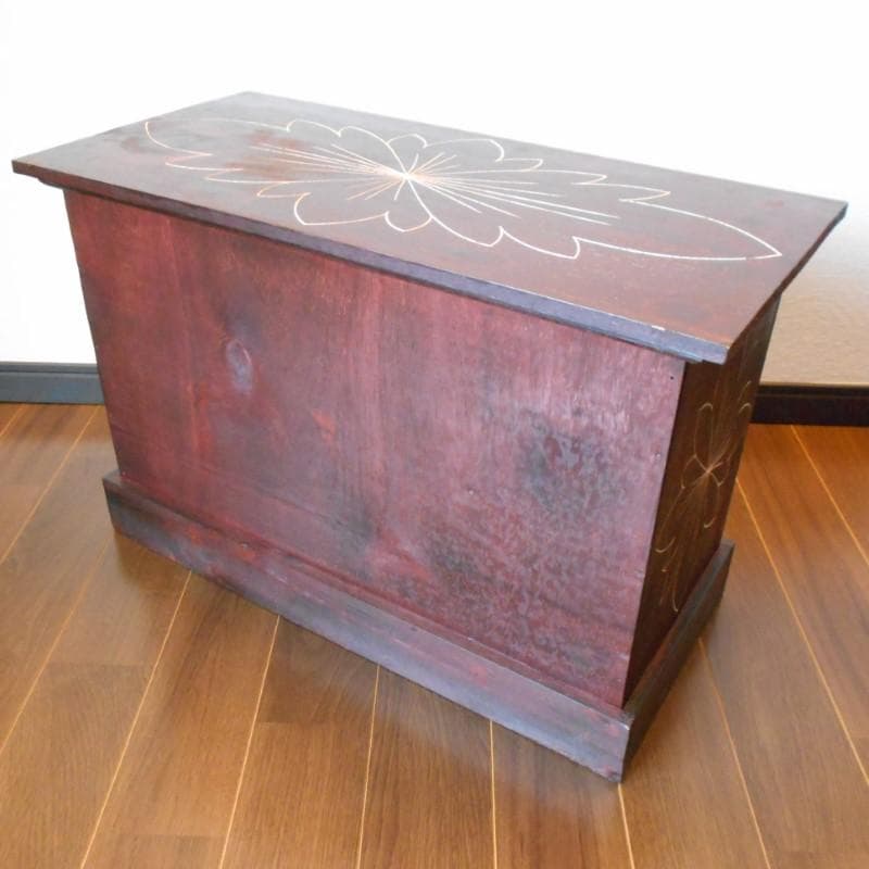 460円 値下げ品‼︎ 花柄模様 チェスト アジアン家具 バリ家具 完成品家具