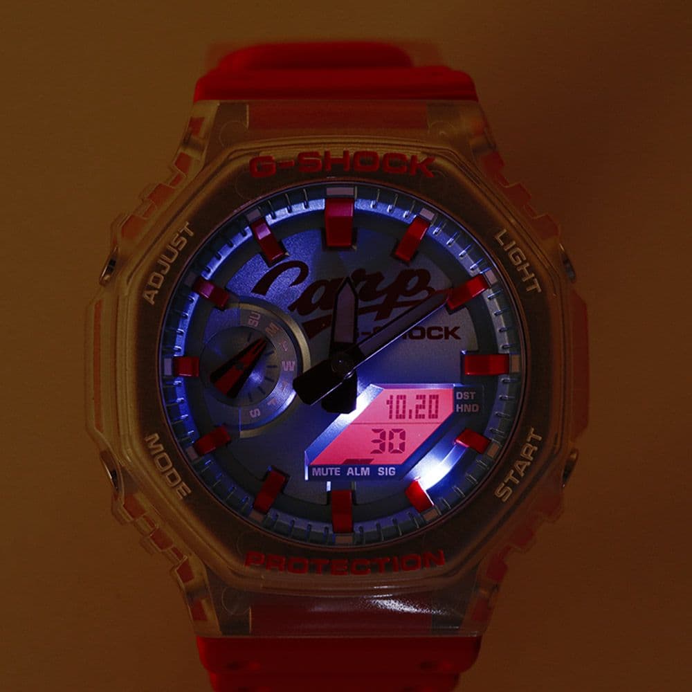 広島カープコラボG-SHOCK 2026カシオーク スケルトン外装Carp限定版